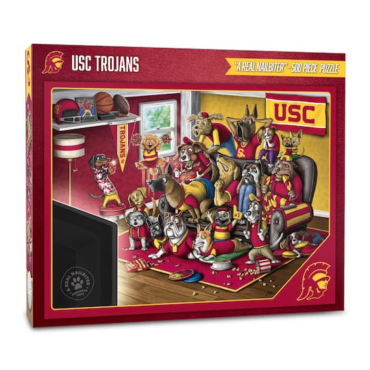 College Football Purebred Fans A Real Nailbiter 500 Piece Puzzle By Youthefan in Usc Trojans | 18" x 24" | Michaels®